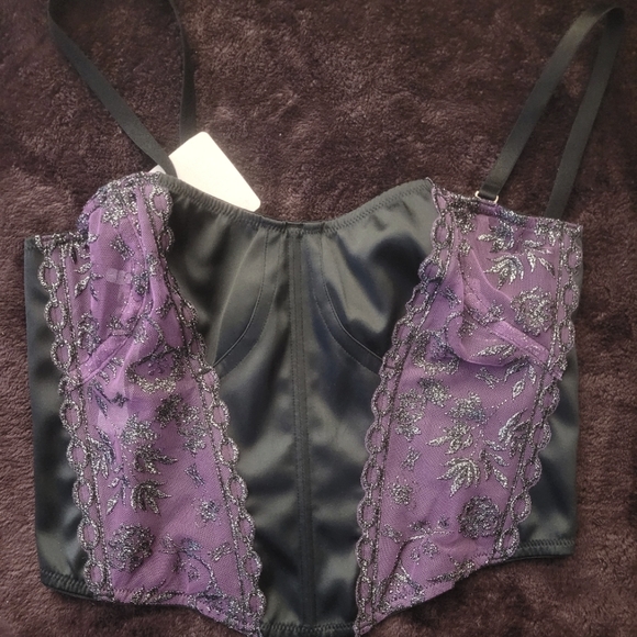 SAVAGE X FENTY Gilded Chains Embroidered Mesh Bustier - Picture 3 of 6